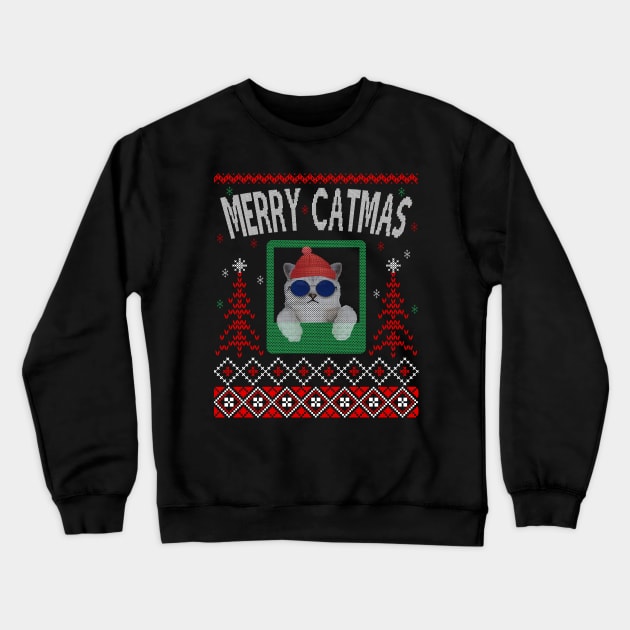 Merry catmas Crewneck Sweatshirt by MZeeDesigns